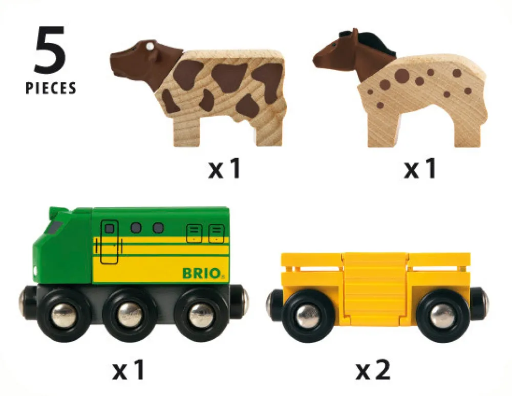 Brio 33404 Bondegårdssæt- Bondegårde & Dyr