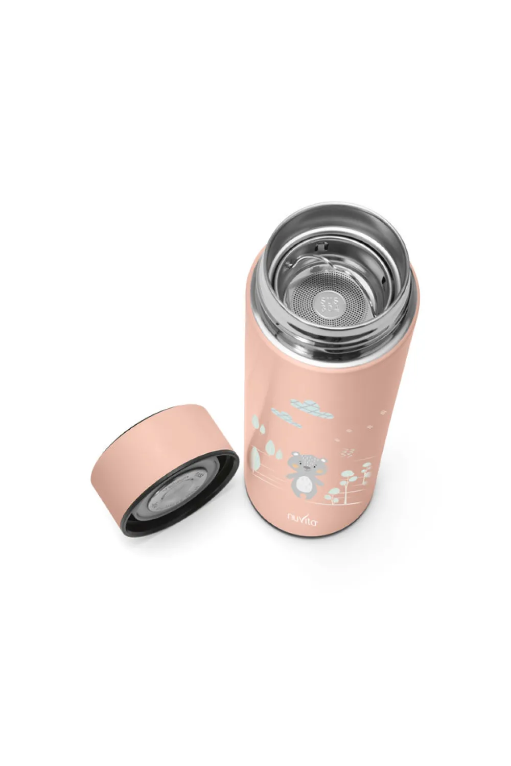 Nuvita 500 ml rustfristål termobeholder med LED display- Madkasser & Drikkedunke