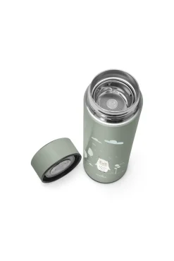 Nuvita 500 ml rustfristål Termobeholder LED temperatur-display sage green- Madkasser & Drikkedunke