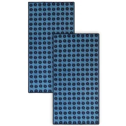 Småfolk 2 pak håndklæde 70x140 med æbler - Blue-Børn Badekåber & Håndklæder