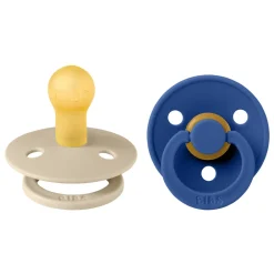 BIBS 2 pk. Colour 2 PK Latex 0-6 mdr. Vanilla/Cornflower- Sutter