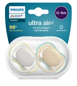 Philips Avent 2 pk. Sut Ultra Air 0-6 mdr.- Sutter