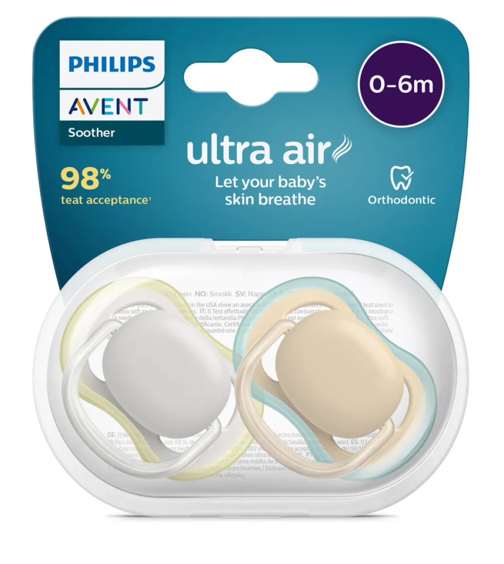 Philips Avent 2 pk. Sut Ultra Air 0-6 mdr.- Sutter