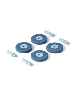 MODU 4 x Foam wheels Deep Blue / Sky Blue- Store Byggesæt|Tumlemøbler