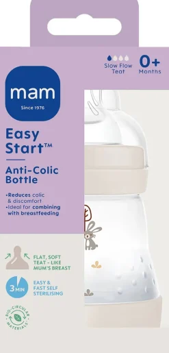 MAM Anti Colic Bottle 160ml Neutral 1 stk- Sutteflasker