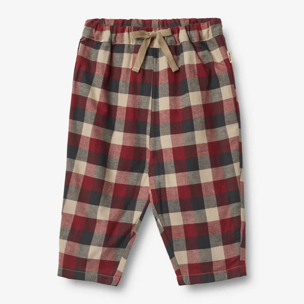 Wheat Arne Foret Bukser - Red Blue Check- Bukser