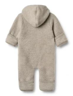 Wheat Ata Uld Fleece Heldragt - Khaki melange- Køredragter|Ulddragter