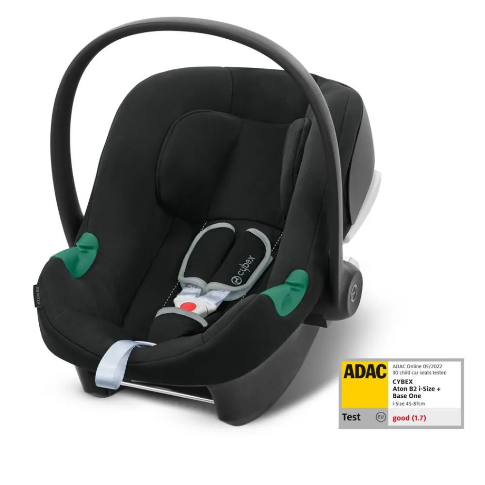 Cybex Aton B2 i-Size inkl. base one - Volcano Black- Autostole 40-87 Cm (0-15 Mdr.)