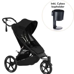 Cybex Avi Spin inkl. kopholder - moon black- Klapvogne Med Flade Sæder