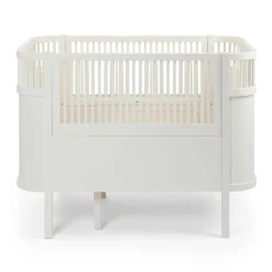 Sebra Baby & Jr. seng - classic white med madras-Børn Pakkeløsninger|Tremmesenge