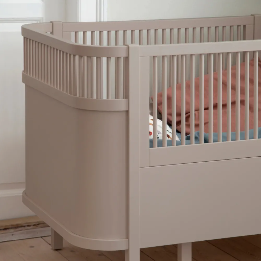 Sebra Baby & Jr. seng - jetty beige - FSC®-Børn Tremmesenge