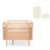 Sebra Baby & Jr. seng - Wooden edition med madras-Børn Tremmesenge