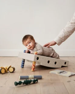 MODU Baby Motoriksæt - Sand Grey / Honey Yellow- Store Byggesæt|Tumlemøbler