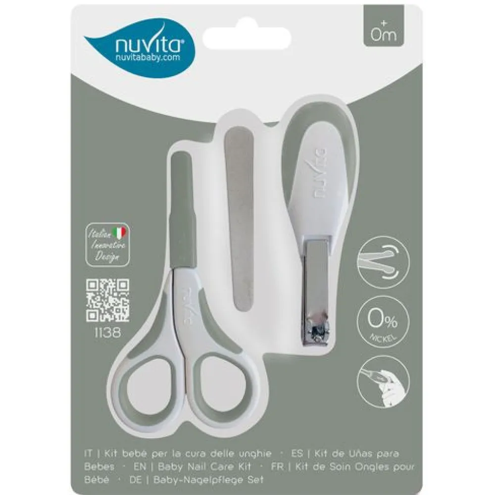 Nuvita Baby negle sæt SAGE GREEN- Plejeartikler Til Baby
