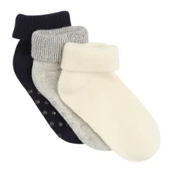 BeKids Baby Ribsok m. ABS 3-pak - 778- Strømper