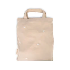 Filibabba Baby sengetøj - Warm grey med broderet Christian hval-Børn Sengetøj