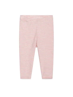 Serendipity Organics Baby Stribet Leggings - CORAL/OW- Leggings