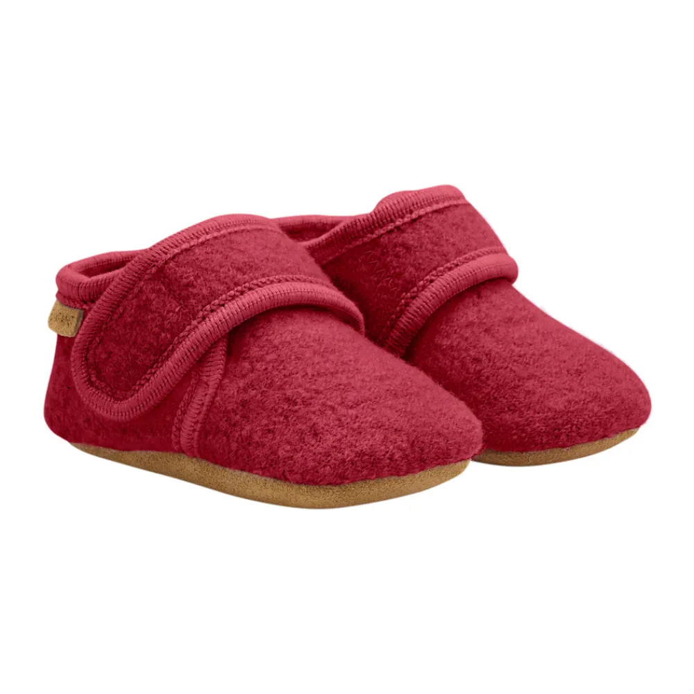 En Fant Baby wool slippers - Rio Red- Uld Hjemmesko