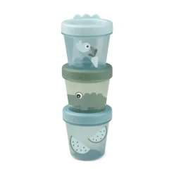 Done By Deer Babymad bøtte 3 stk. Croco - Grøn- Madopbevaring