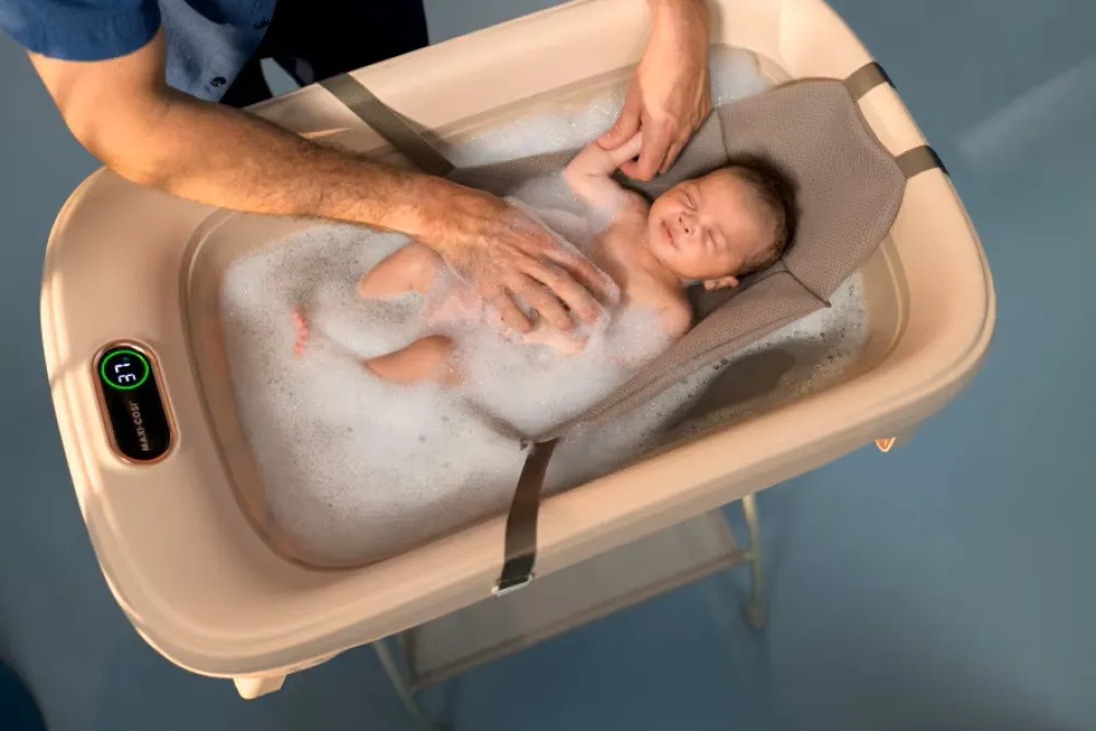 Maxi-Cosi Badekar Indigo og newborn support - Muted Terra- Badekar, Stativer & Badestole