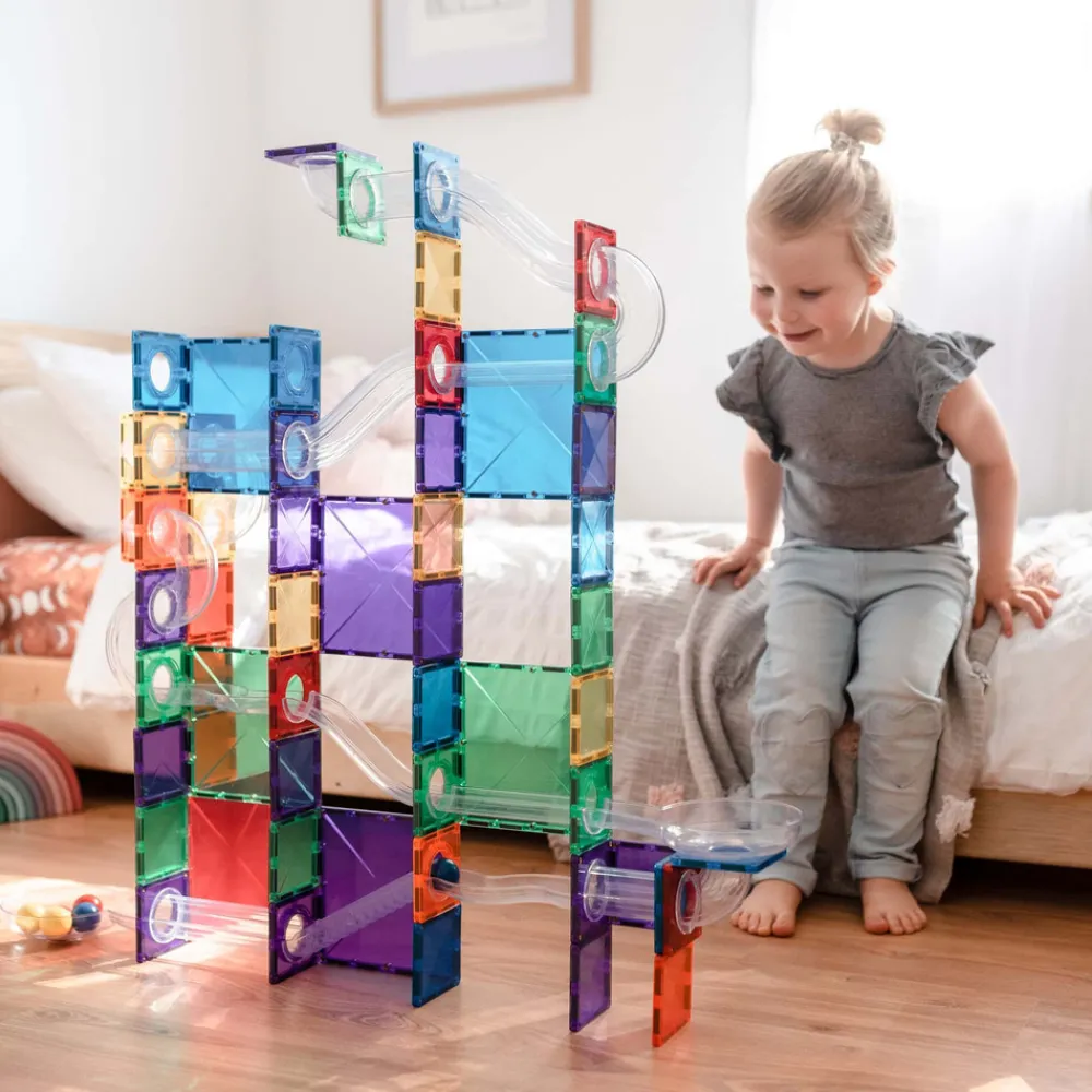 CONNETIX Ball Run - magnetsæt 92 dele - rainbow- Magnetlegesæt