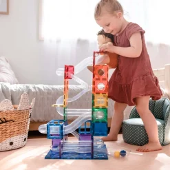 CONNETIX Ball Run - magnetsæt 92 dele - rainbow- Magnetlegesæt