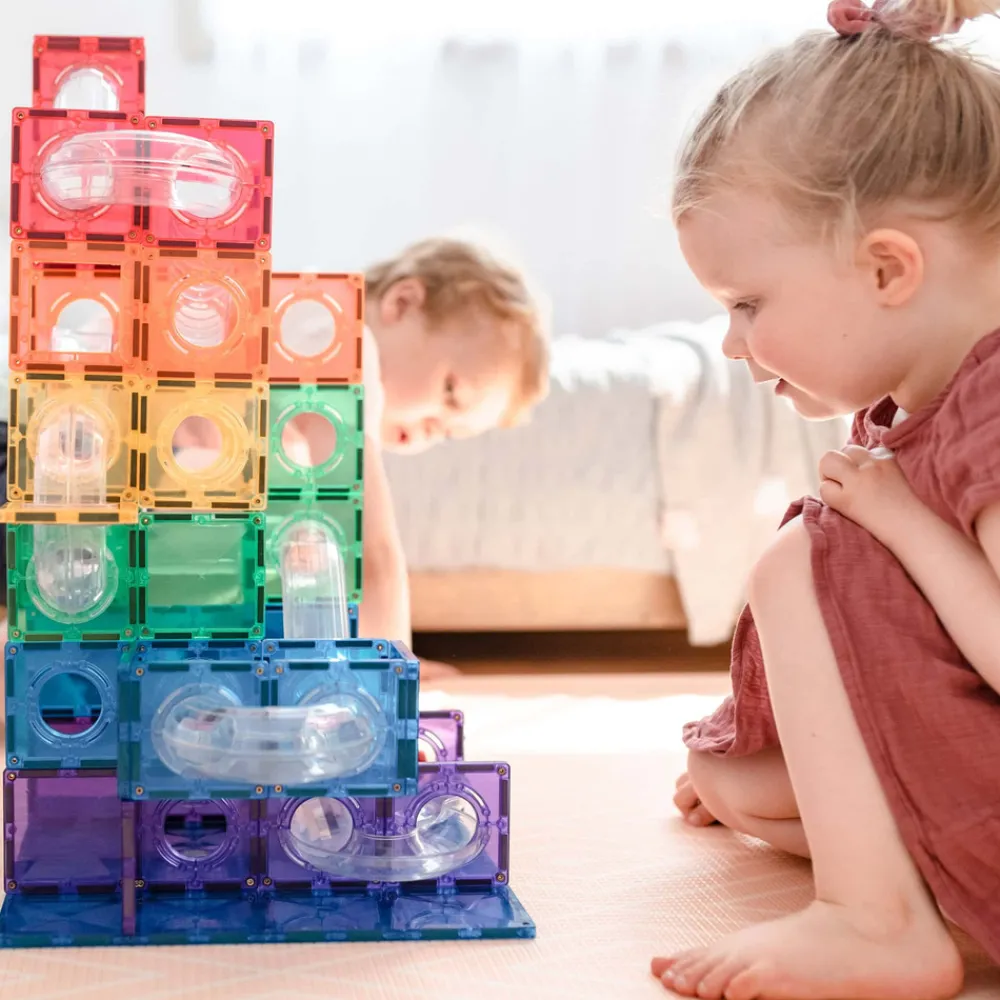 CONNETIX Ball Run - magnetsæt 92 dele - rainbow- Magnetlegesæt