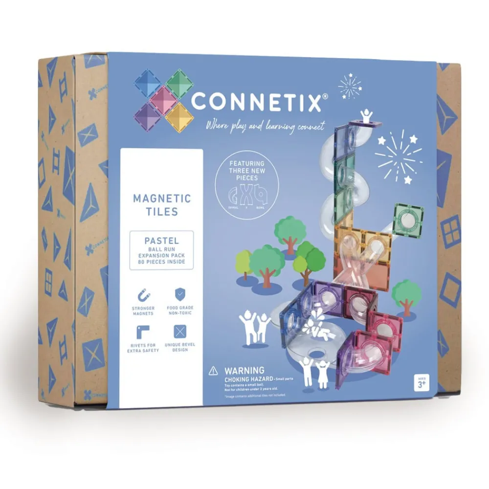 CONNETIX Ball Run Expansion Pak udvidelsessæt 80 del pastel- Magnetlegesæt