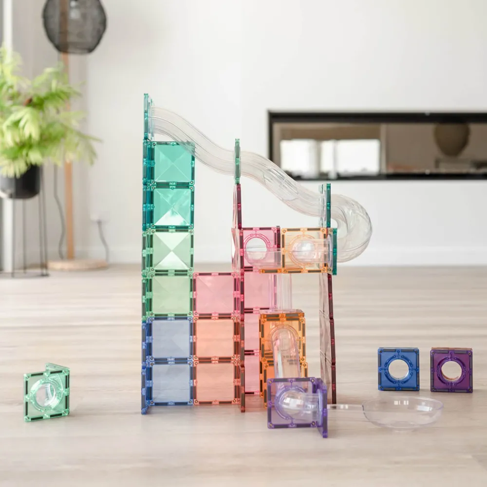 CONNETIX Ball Run Expansion Pak udvidelsessæt 80 del pastel- Magnetlegesæt