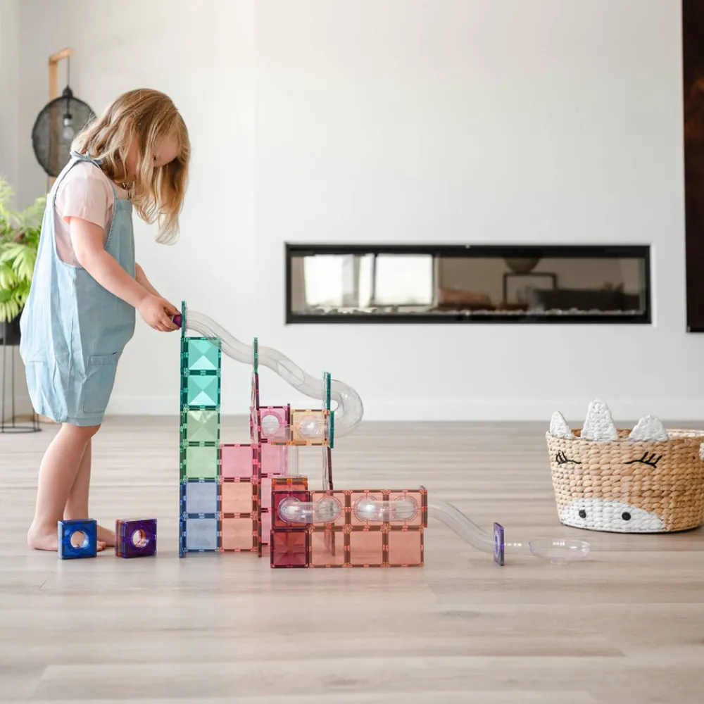 CONNETIX Ball Run Expansion Pak udvidelsessæt 80 del pastel- Magnetlegesæt