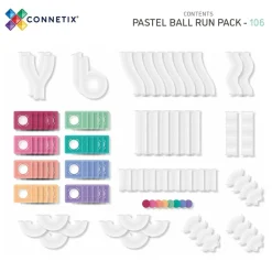 CONNETIX Ball Run Pack - magnetsæt 106 dele - pastel- Magnetlegesæt