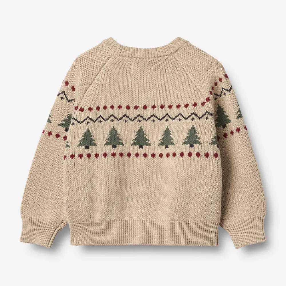 Wheat Balou Jacquard Pullover - Warm Sand- Juletøj|Cardigans, Veste & Trøjer