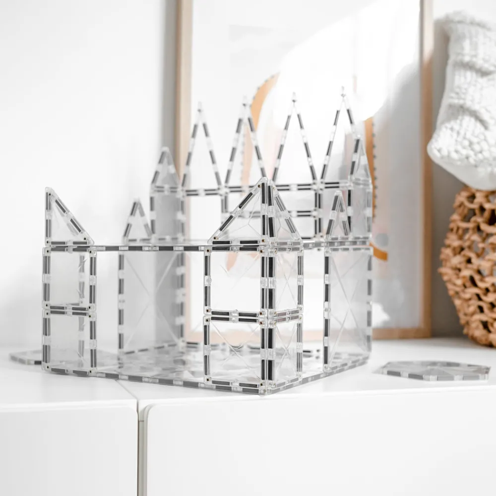 CONNETIX Base Plate - magnetplader 2 stk. - clear- Magnetlegesæt