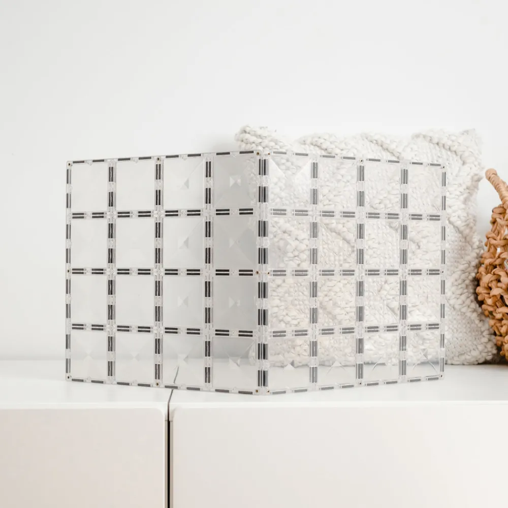 CONNETIX Base Plate - magnetplader 2 stk. - clear- Magnetlegesæt