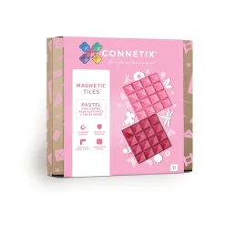 CONNETIX Base Plate-magnetplader 2 stk.-pastel pink & berry- Magnetlegesæt