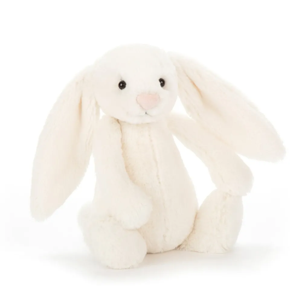 JellyCat Bashful kanin, creme Lille 18 cm- Bamser