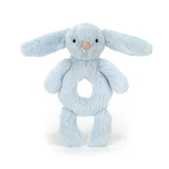 JellyCat Bashful kanin, lyseblå ring rangle- Rangler I Plys