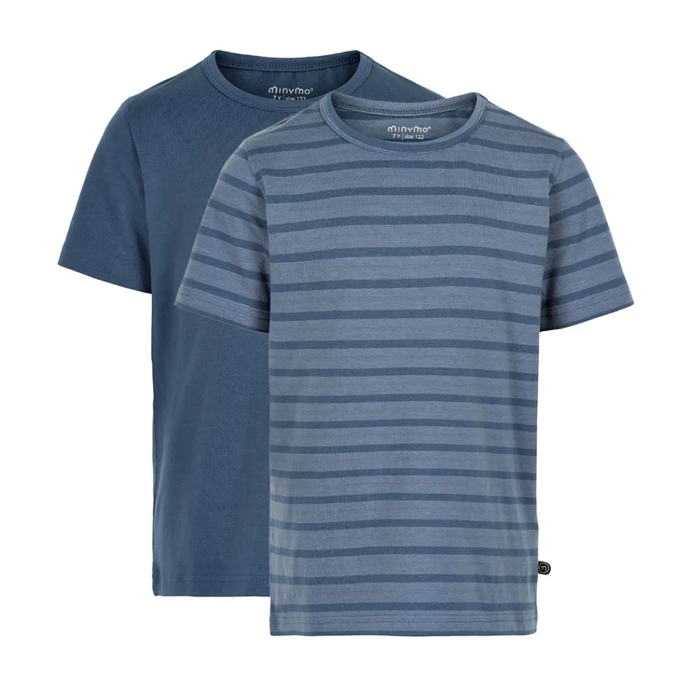 Minymo Basis T-shirt (2-pak) - 713- Multipack|T-Shirts & Toppe