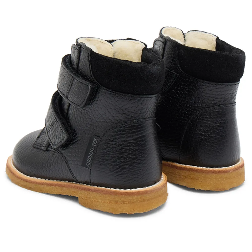 Angulus Begynder Tex Støvle Med Velcro - SORT- Vinterstøvler