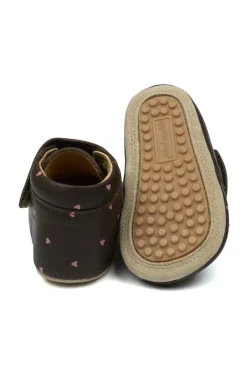 Pompom Begynder velcro print - Heart- Hjemmesko