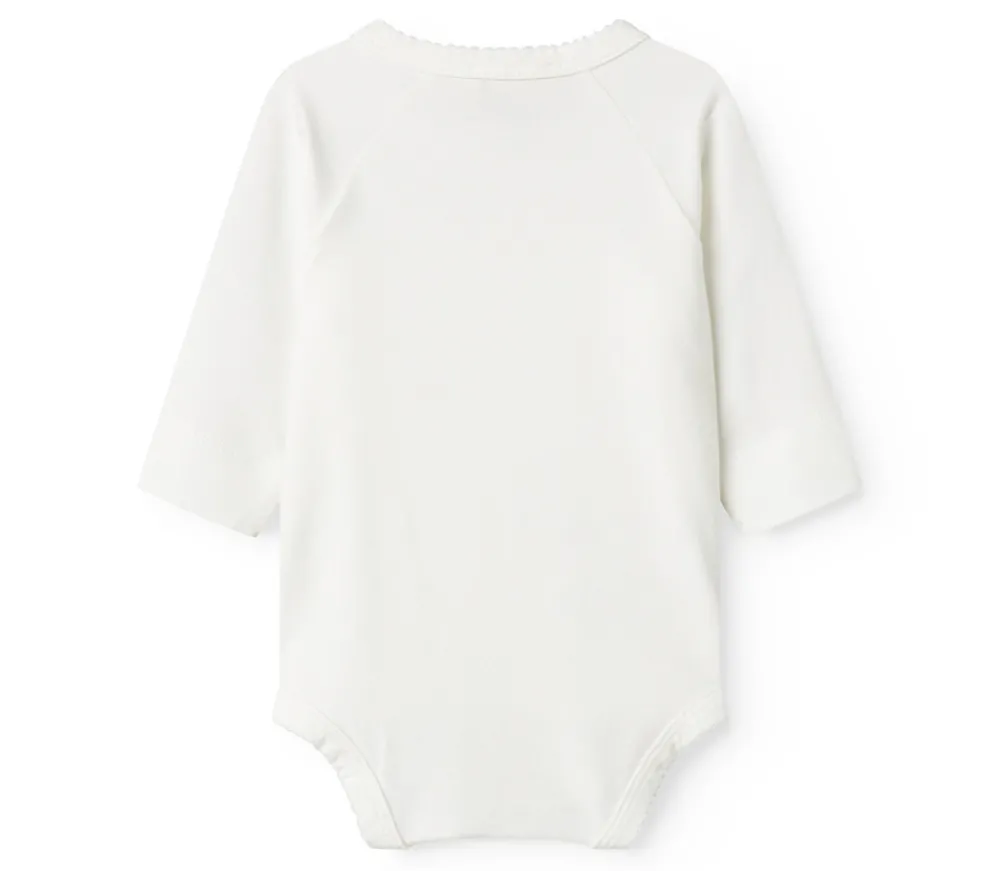MarMar Copenhagen Belita Slå-om-body - Gentle white- Bodystocking M. Skrålukning