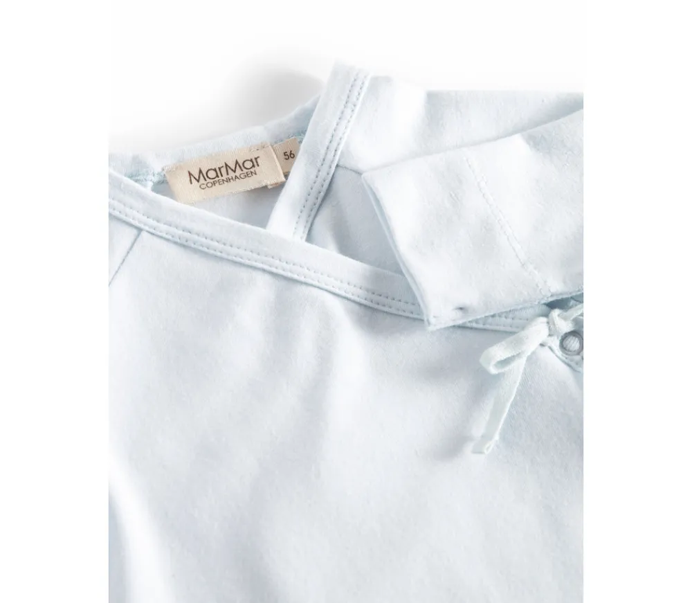 MarMar Copenhagen Belita Slå-om-body - Light blue- Bodystocking M. Skrålukning