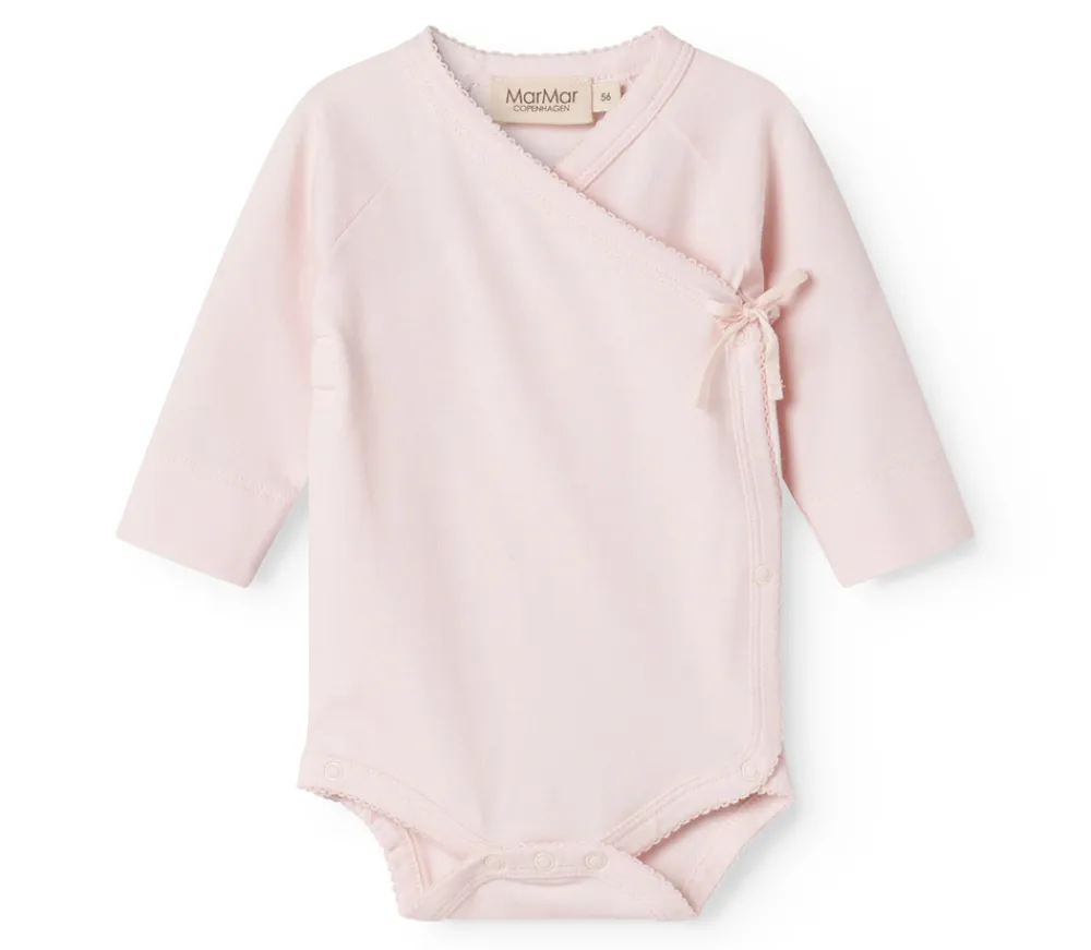 MarMar Copenhagen Belita Slå-om-body - Rosa- Bodystocking M. Skrålukning