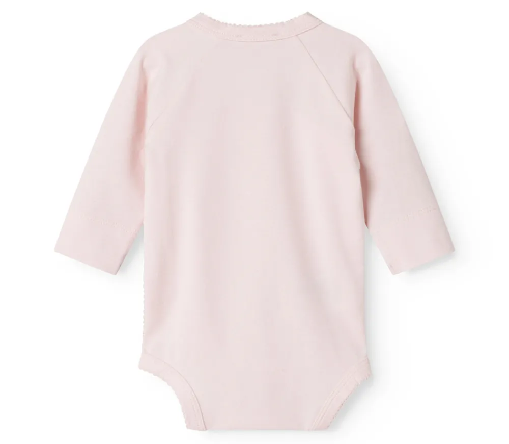 MarMar Copenhagen Belita Slå-om-body - Rosa- Bodystocking M. Skrålukning