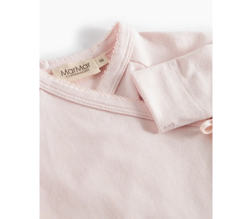 MarMar Copenhagen Belita Slå-om-body - Rosa- Bodystocking M. Skrålukning