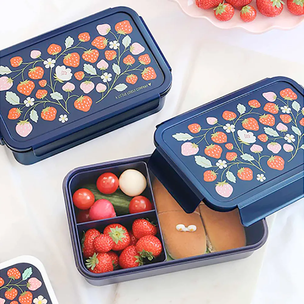 A Little Lovely Company Bento lunch box: Strawberries- Madkasser & Drikkedunke