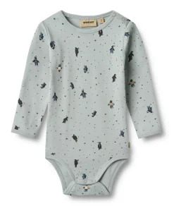 Wheat Berti Body Langærmet - Soft rain penguins- Bodystocking Langærmet