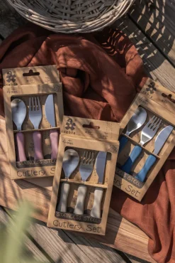 Sebra Bestik, silikone, Fanto, jetty beige- Bestik