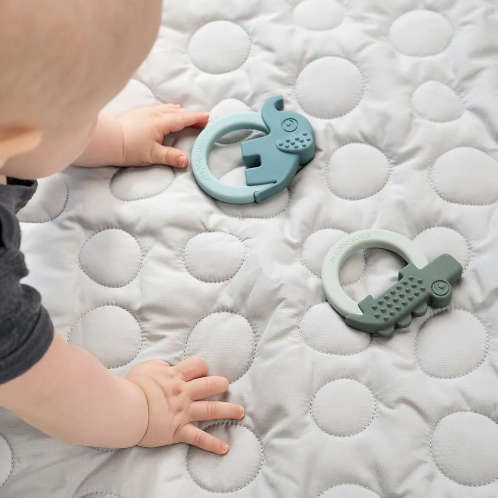 Done By Deer Biderangle 2 stk Deer friends Grøn/Blå- Bideringe & Rangler