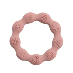 Magni Bidering i silicone med taktile overflader,lyserød- Bideringe & Rangler